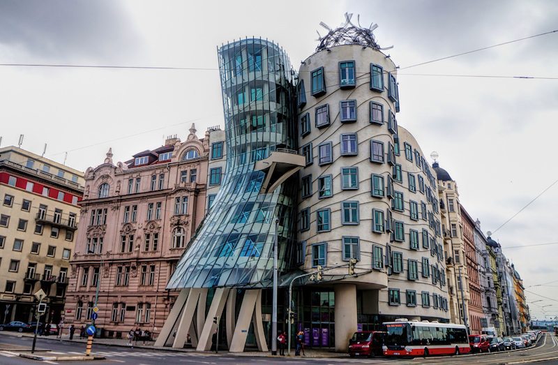 The Dancing House, Prague, Czech Republic (design by Frank Gehry)