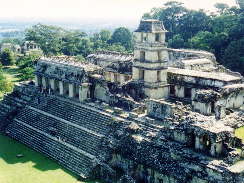 Main palace of Palenque, Mexico