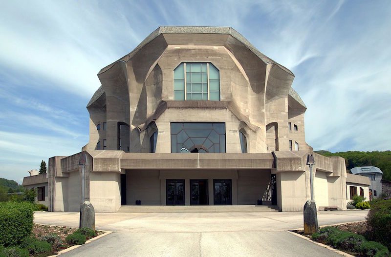 The Second Goetheanum, Basel, Switzerland, is an example of architectural Expressionism