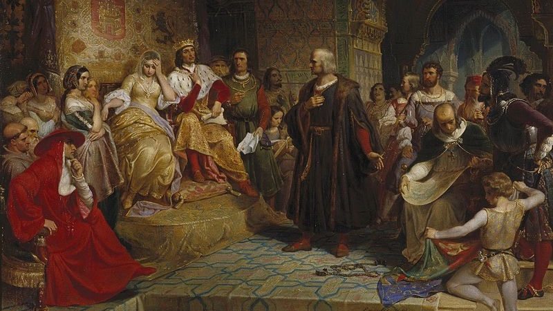 Columbus Before the Queen by Emanuel Leutze, 1843