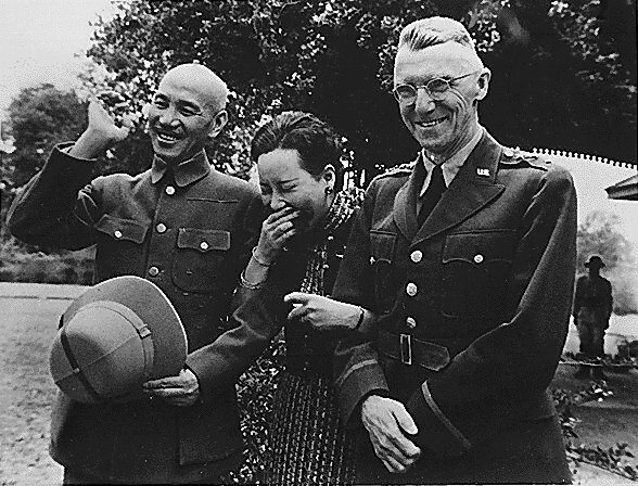 Chiang Kai Shek and wife with Lieutenant General Stilwell Credit: https://catalog.archives.gov/id/531135