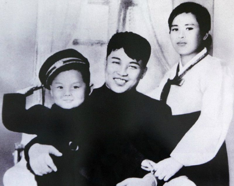 First family. Kim Il-sung with his first wife Kim Jong-suk and his son Kim Jong-il. Credit: Reuters