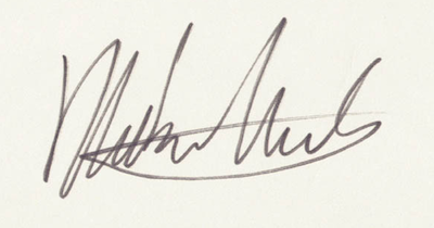 Signature of Mike Nichols, film director